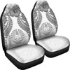BigProStore Tahiti Polynesian Car Seat Covers Pride Seal And Hibiscus White BPS39 Set Of 2 / Universal Fit / White CAR SEAT COVERS