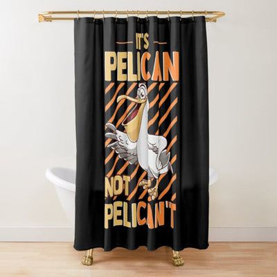 BigProStore Pelican Bathroom Shower Curtains Funny It_S Pelican Not Pelican_T Polyester Shower Curtain Waterproof Bathroom Curtain 3 Sizes Pelican Shower Curtain / Small (165x180cm | 65x72in) Pelican Shower Curtain