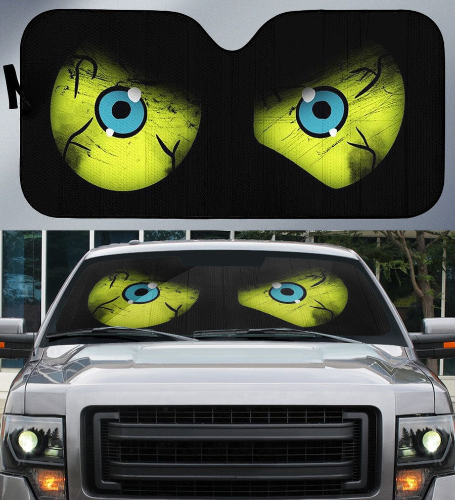 Funny Cartoon Eyes 3D Printed Car sunshade Auto Sun Shade for Car