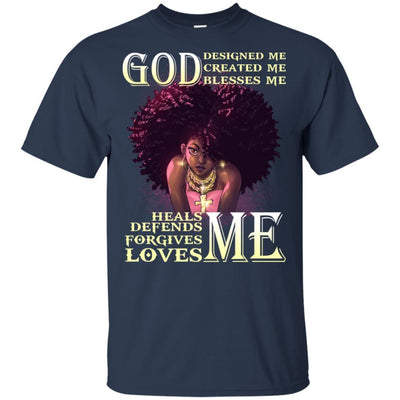 God Designed Created Blesses Me African American T-Shirt For Afro Girl BigProStore