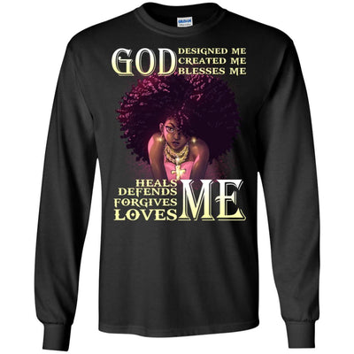 God Designed Created Blesses Me African American T-Shirt For Afro Girl BigProStore