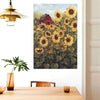 BigProStore Sunflower Art Canvas Golden Bright Sunflowers Designs Canvas