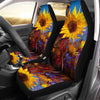 BigProStore Sunflower Seat Covers Golden Sunshine Flowers Automotive Seat Covers Universal Fit (Set of 2 Car Seat Covers Car Seat Cover