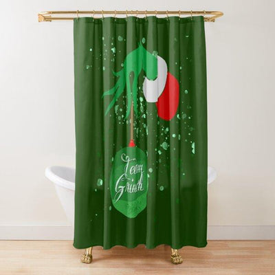 BigProStore The Grinch Stole Christmas Bathroom Shower Curtains Green Grinch Polyester Shower Curtain Waterproof Bathroom Curtain 3 Sizes Grinch Shower Curtain / Small (165x180cm | 65x72in) Grinch Shower Curtain