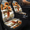 BigProStore Sunflower Car Seat Covers Happiness Beauty Yellow Sunflower Autozone Seat Covers Universal Fit (Set of 2 Car Seat Covers Car Seat Cover