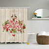 BigProStore Christmas Santa Claus Shower Curtain Happy Holiday And Merry Christmas Polyester Waterproof Bathroom Decor 3 Sizes Christmas Shower Curtain / Small (165x180cm | 65x72in) Christmas Shower Curtain