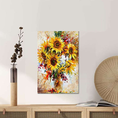 BigProStore Sunflower Canvas Happy Lovely Sunflower Wall Home Decor Canvas / 12" x 18" Canvas