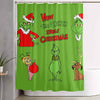 BigProStore Mr Grinch Shower Curtain How The Grinch Stole Christmas Polyester Water Proof Material Bathroom Accessories 3 Sizes Grinch Shower Curtain / Small (165x180cm | 65x72in) Grinch Shower Curtain