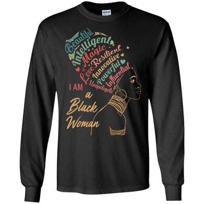 I Am A Black Woman T-Shirt African American Apparel For Afro Girl Rock BigProStore