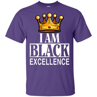 I Am Black Excellence African American T-Shirt Melanin Women Men Rock BigProStore