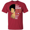 I'M July Woman Brithday T-Shirt For African American Afro Girl Rock BigProStore