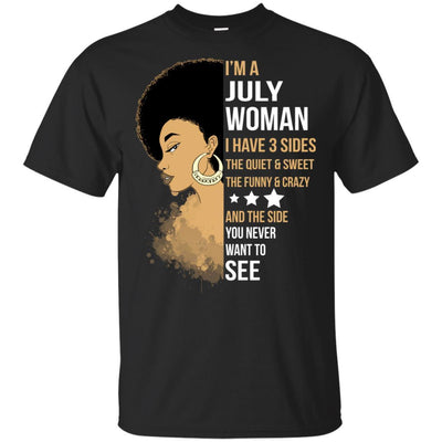 I'M July Woman Brithday T-Shirt For African American Pro Black Girl BigProStore