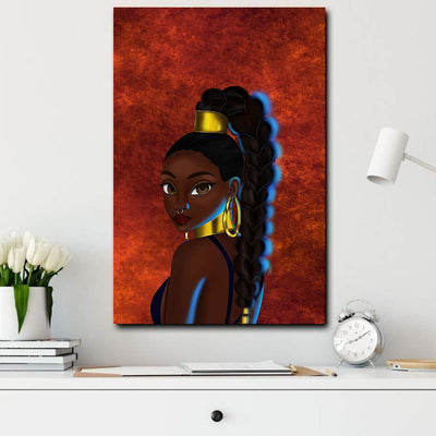 BigProStore African American Canvas I Am Black Princess African Wall Decor Canvas / 8" x 12" Canvas