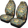 BigProStore Hippie Car Seat Covers Colorful Hippy Bohemian Peace Sign Patterns Universal Seat Covers Set Of 2 Car Seat Protectors Car Seat Covers