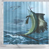 BigProStore Fishing Shower Curtain In The Storm Bathroom Accessories Fishing Shower Curtain / Small (165x180cm | 65x72in) Fishing Shower Curtain
