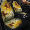 BigProStore Sunflower Car Seat Covers Inspirational Yellow Sunny Flower Seat Protector Universal Fit (Set of 2 Car Seat Covers Car Seat Cover