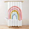 BigProStore Rainbow Stripe Bath Decor Little Rainbow Polyester Shower Curtain Waterproof Bathroom Decor 3 Sizes Rainbow Shower Curtain / Small (165x180cm | 65x72in) Rainbow Shower Curtain