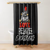 BigProStore Christmas Santa Claus Shower Curtain Love Peace Christmas Polyester Water Proof Material Bathroom Curtain 3 Sizes Christmas Shower Curtain / Small (165x180cm | 65x72in) Christmas Shower Curtain