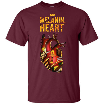 Melanin Heart T-Shirt African American Apparel For Pro Black People BigProStore
