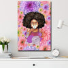 BigProStore Afro Art Print Canvas Melanin Girl Princess Illutration African Designs Canvas / 8" x 12" Canvas