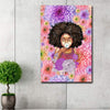 BigProStore Afro Art Print Canvas Melanin Girl Princess Illutration African Designs Canvas