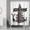 BigProStore Christmas Shower Curtain Merry Christmas Deer Polyester Water Proof Material Bathroom Accessories 3 Sizes Christmas Shower Curtain / Small (165x180cm | 65x72in) Christmas Shower Curtain
