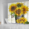 BigProStore Sunflower Shower Curtain Miraculous Bathroom Decor Ideas Sunflower Shower Curtain / Small (165x180cm | 65x72in) Sunflower Shower Curtain