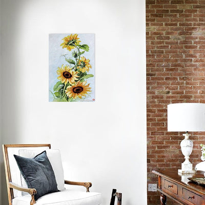 BigProStore Sunflower Canvas Peacfully Sunflower Inspired Living Room Canvas / 12" x 18" Canvas