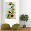 BigProStore Sunflower Canvas Peacfully Sunflower Inspired Living Room Canvas / 32" x 48" Canvas
