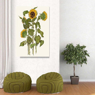 BigProStore Sunflower Magic Canvas Peacfully Sunny Flower Caress Living Room Bedroom Bathroom Home Decoration Canvas / 32" x 48" Canvas