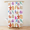 BigProStore Seashell Shower Curtain Pretty Seashell Shower Curtain Polyester Waterproof Bathroom Curtain 3 Sizes Seashell Shower Curtain / Small (165x180cm | 65x72in) Seashell Shower Curtain