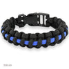 Survival Paracord Thin Blue Line Bracelet Police Law Enforcement Gift