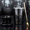 Creative 12 Constellations Black Gold Printing Coffee Mug
