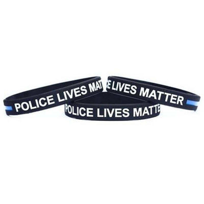 Thin Blue Line Silicone Wristband Police Lives Matter Bracelet Gift