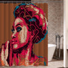 Beautiful Afro Girl Shower Curtain Trendy African Bathroom Accessories