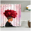 Afro American Shower Curtains African Black Woman Bathroom Accessories