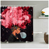 Black Woman Shower Curtain Cool African American Bathroom Accessories