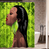 Pretty African American Women Shower Curtain Afro Bathroom Accessories