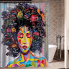 Black Girl Shower Curtains Trendy African American Bathroom Accessories