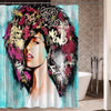 Trendy African American Shower Curtains Afro Girl Bathroom Accessories