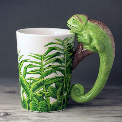 Creative 3D Animal Lizard Cartoon Ceramic Coffee Mug