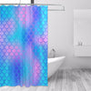 Mermaid Scales Shower Curtain Modern Ocean Fish Scale Bathroom Curtain