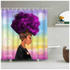 African American Shower Curtains Afro Black Woman Bathroom Accessories