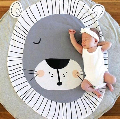 Cartoon Animals Baby Play Mats Round Blanket Round