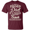 Proud Dad Of A Freaking Awesome Son T-Shirt Unique Gift Idea For Men BigProStore