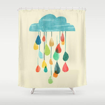 BigProStore Rainbow Stripe Bath Decor Rainbow Rain Polyester Water Proof Material Home Bath Decor 3 Sizes Rainbow Shower Curtain / Small (165x180cm | 65x72in) Rainbow Shower Curtain