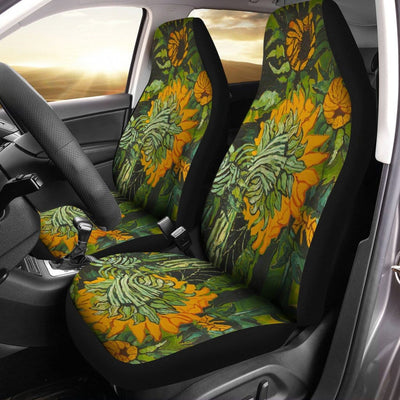 BigProStore Sunflower Car Seat Covers Rise And Shine Golden Flower Car Seat Cover Set Universal Fit (Set of 2 Car Seat Covers Car Seat Cover