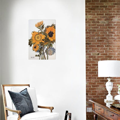 BigProStore Sunflower Illustration Art Canvas Rise And Shine Sunflower Wall Art Canvas / 12" x 18" Canvas