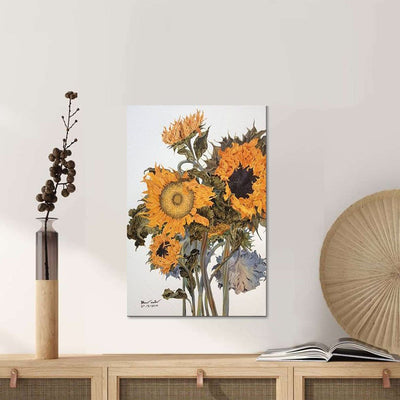 BigProStore Sunflower Illustration Art Canvas Rise And Shine Sunflower Wall Art Canvas / 16" x 24" Canvas