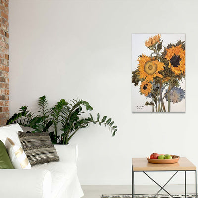BigProStore Sunflower Illustration Art Canvas Rise And Shine Sunflower Wall Art Canvas / 24" x 36" Canvas